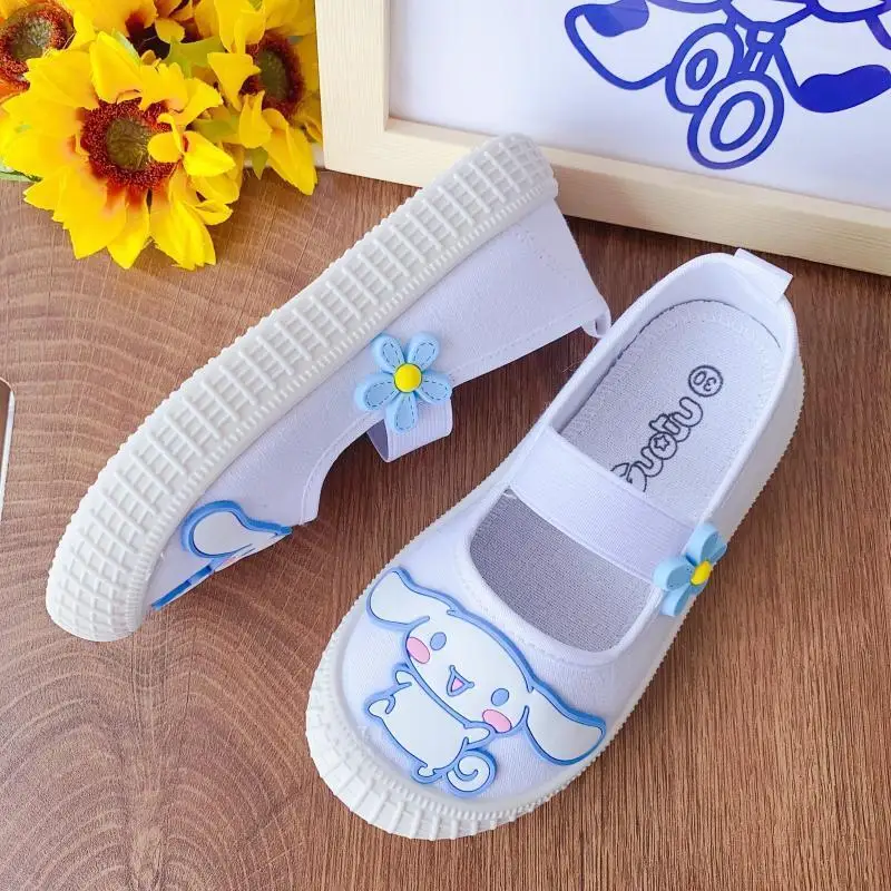 MINISO My Melody Girl' Children's Shoes Cartoon Kuromi Kawaiil Anti-Slip Sweat-Absorbent Kids Light Shoes Cinnamorol Sneakers