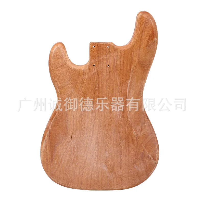 ตัวกีตาร์เบสไฟฟ้า DIY สีไม้โอ๊ค พร้อมอุปกรณ์เสริมสำหรับดัดแปลง ตัวกีตาร์ไฟฟ้าสีไม้โอ๊ค