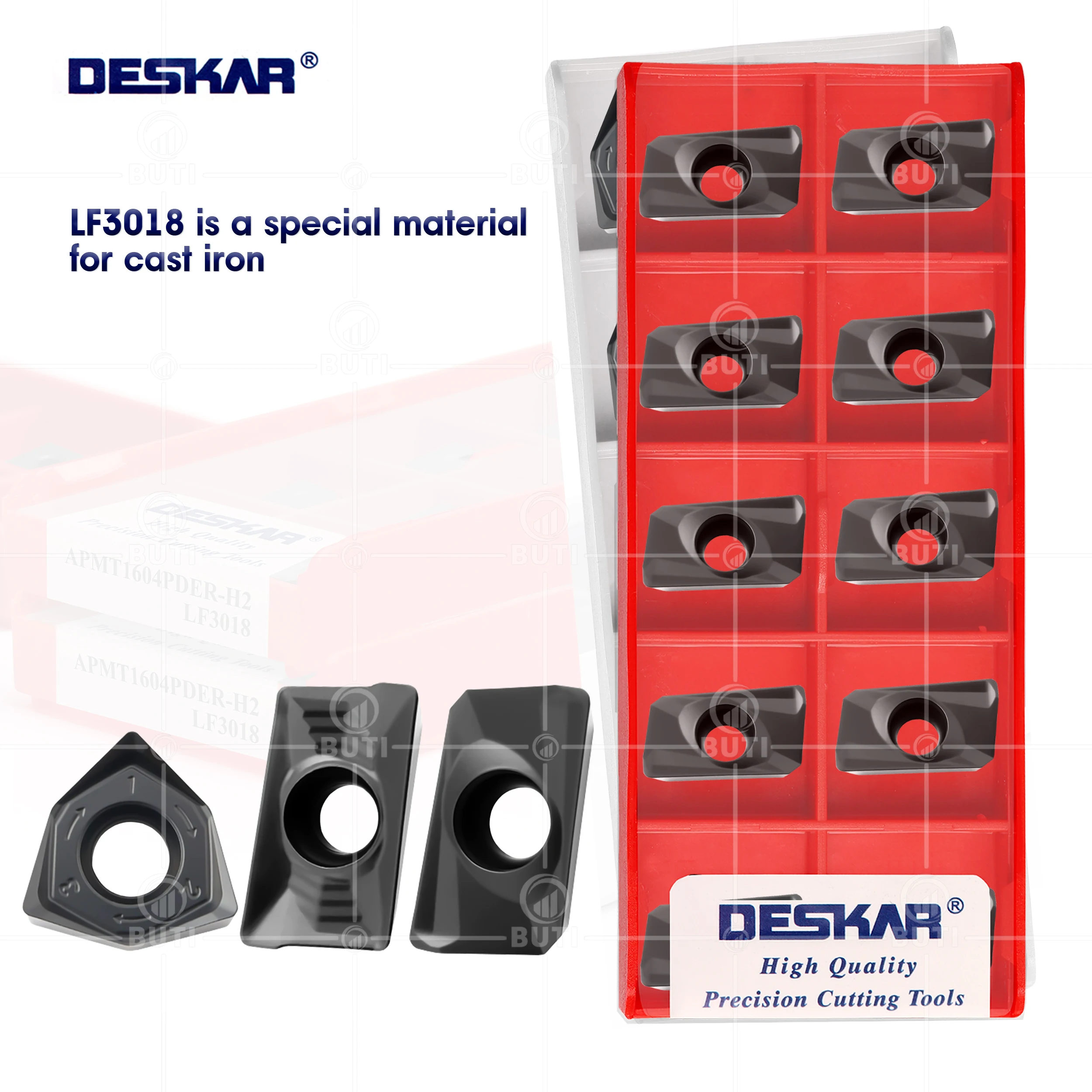 

DESKAR 100% Original CNC Ship shaped mil cutters APKT160408-HM APMT1604PDER-H2 WNMU080608EN-GM LF3018 Cast Iron Special Inserts