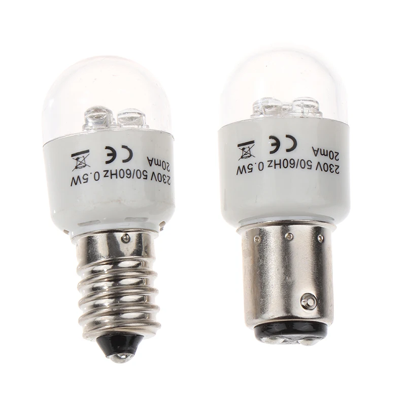 Lâmpada LED de costura de alta qualidade BA15D, Iluminação de luz 0.5W, Lâmpada AC 190-250W, Substituição da máquina de costura doméstica