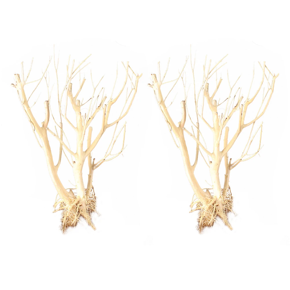

2pcs Moss Tree Decoration Aquarium Bonsai Twig Fish Tank Ornament Natural Wood Accessory No Fading Deformable Landscape