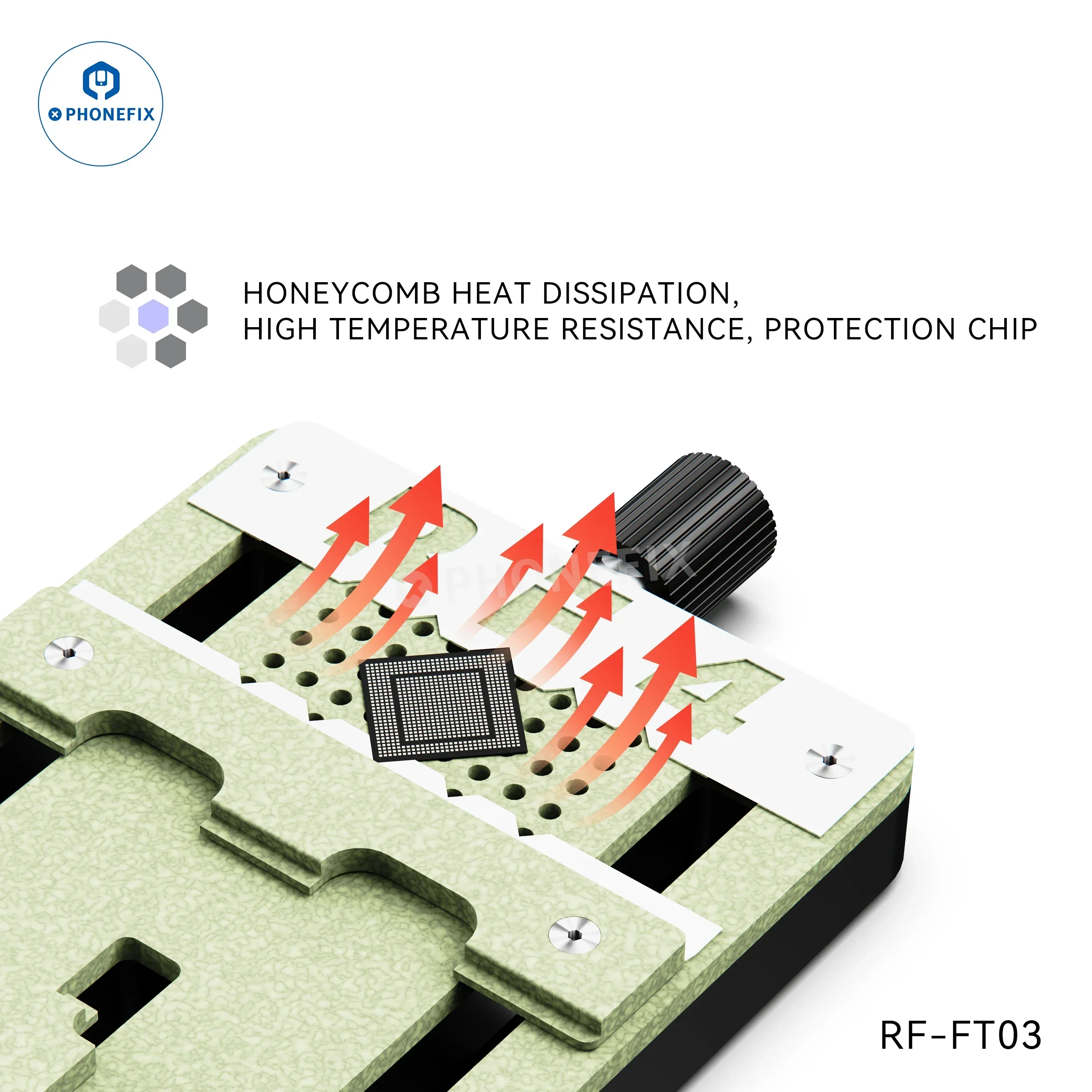 RF4 RF-FT11 สามการ์ดคงที่ PCB ผู้ถือติดตั้งชิป IC บัดกรีสามแกน Clamp สําหรับโทรศัพท์แล็ปท็อปแท็บเล็ตซ่อมเมนบอร์ด