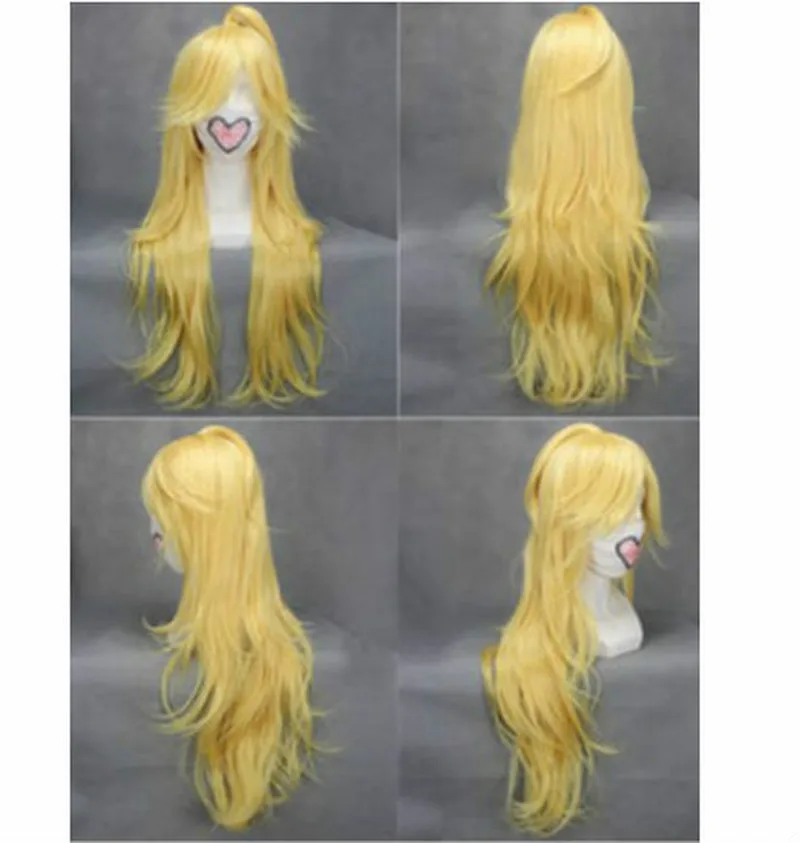 Panty and Stocking with Garterbelt-Panty Yellow Blonde Anime Cosplay wig+ Wig Cap