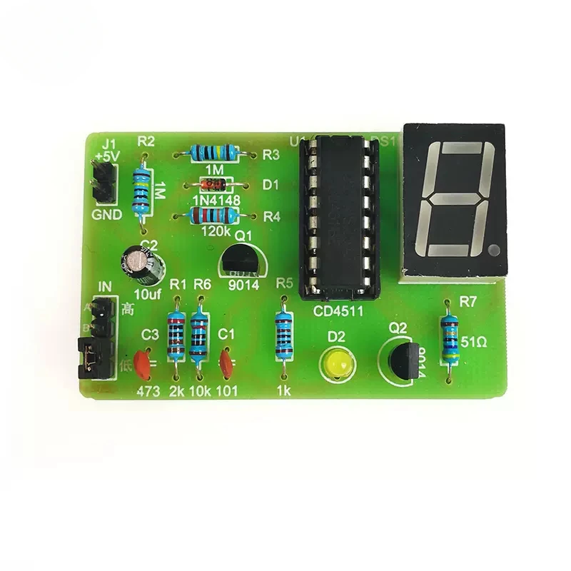 DIY LED PCB Digital Display LED Logic Pen Electronic Kit High and Low Level Test Circuit Soldering Practice Board Kit Arduino