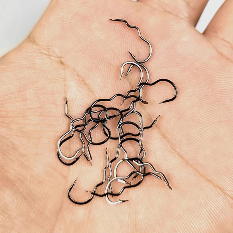 12pcs/pack High Carbon Steel Fishing Hook Sharp Barbed Automatic Flip Fishhook for Carp Fishing Accessories Size 1-10# Hooks