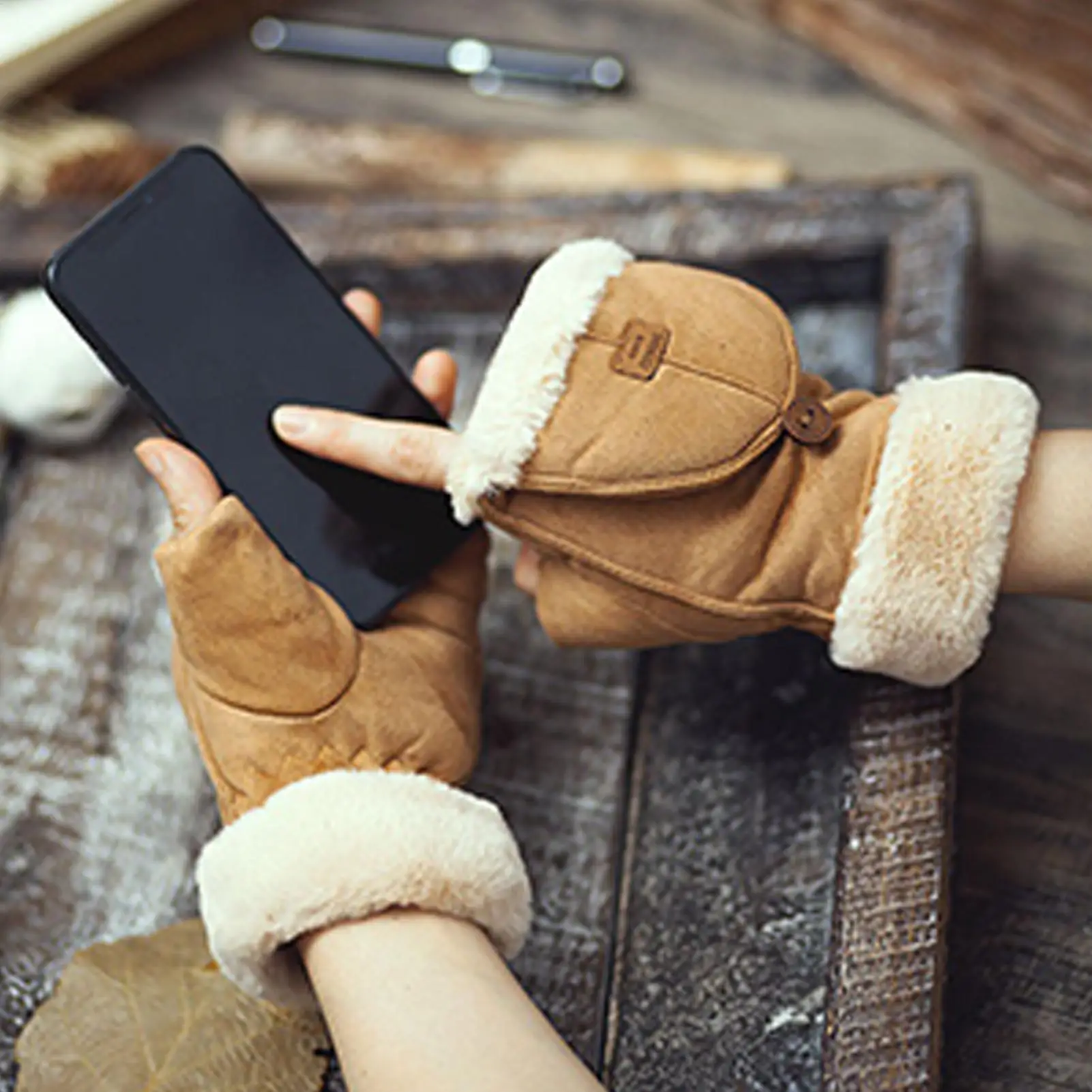 

Convertible Mittens For Women Warm Comfortable Protection Mittens With Fingers For Walking Commuting Hiking Outdoor Activities