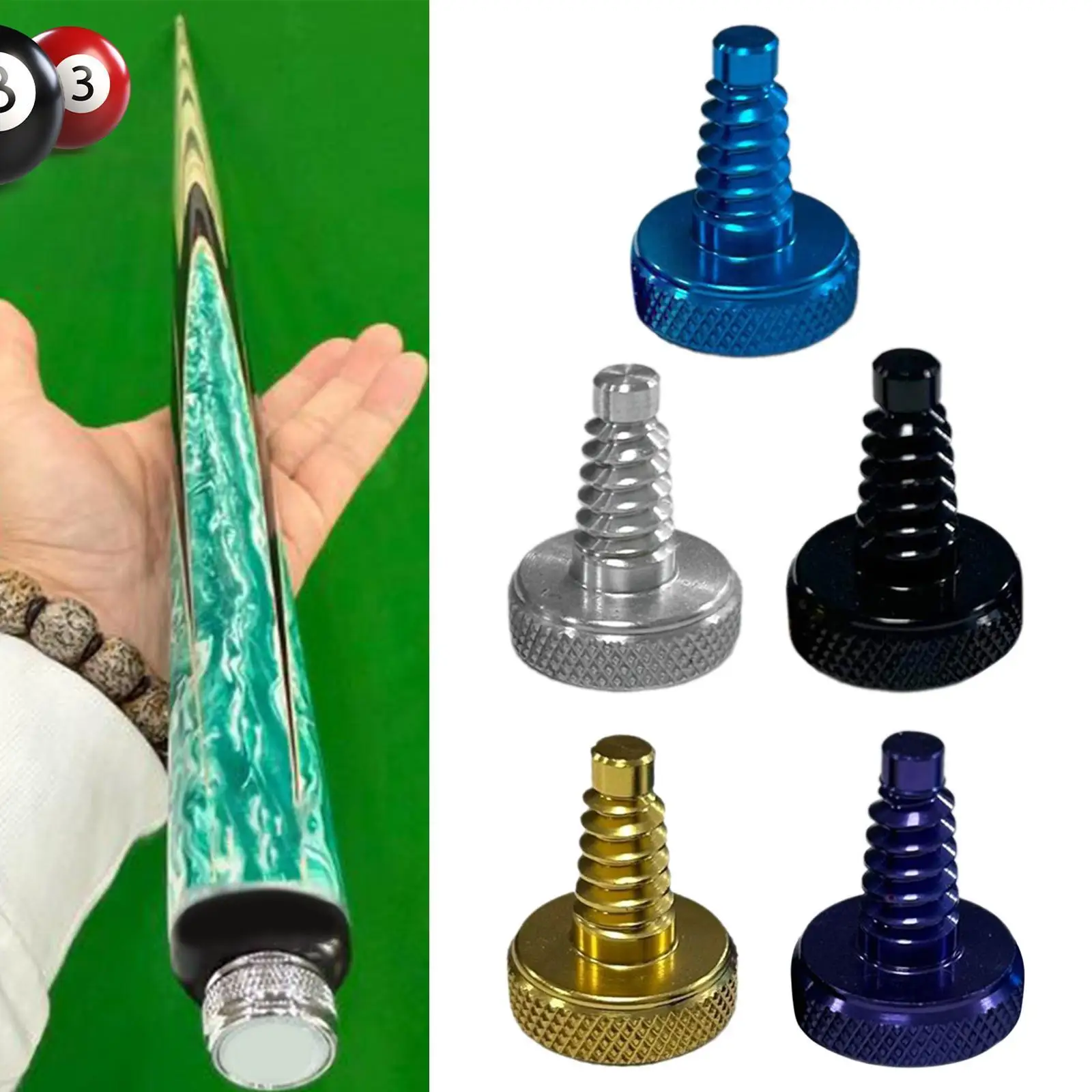 

Нижняя крышка бильярдного кия Нижняя заглушка для бильярдного кия Компактная защита Портативный винтовой тип Задняя заглушка для бильярдной клюшки для энтузиастов