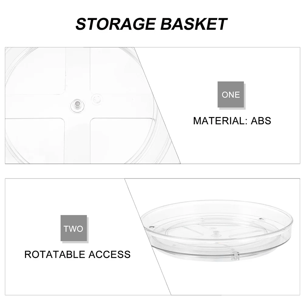 

Rotating Turntable Spice Organizer Kitchen Cabinet Holder Heightened Storage Rack Smooth Spin Seasoning Tray Spices Organizer