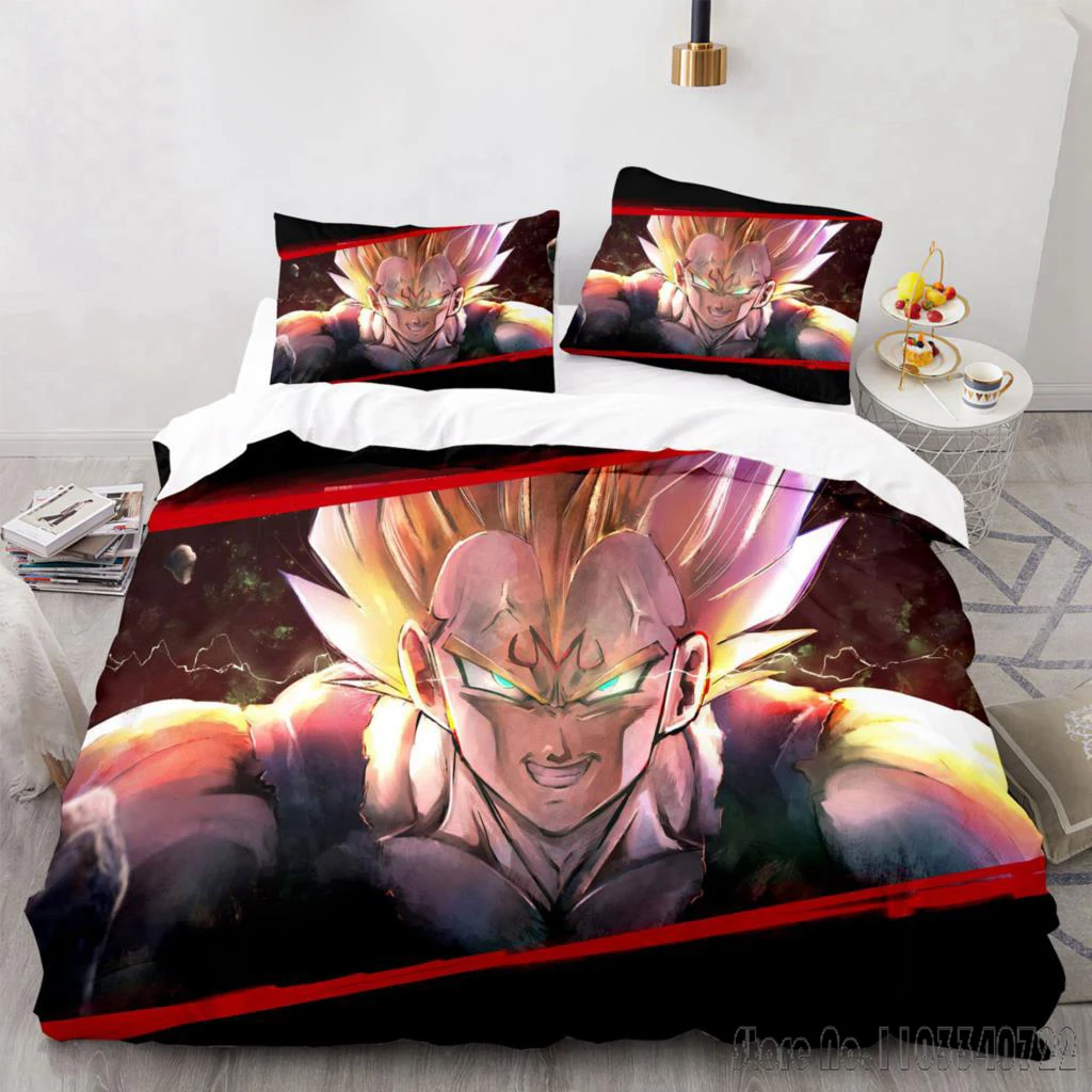 2026 Comforter Cover Dragon Ball Anime Goku Bedding Set Baby Duvet Cover Sets Bedclothes Twin Single King Kids Adult Gift