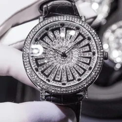 Good Luck Couple Watch Rotable Dial Luxury Diamonds Waterproof Lady Watches Babysbreath Fashion Mens Clock Men and Women Relógio