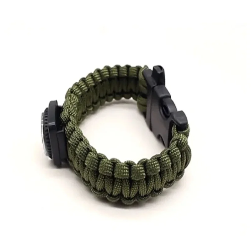 Survival Bracelet Multifunction Wristband Loud Whistle Compass Outdoor Exploration  and Hiking Seven-core DIY Paracord Weaving