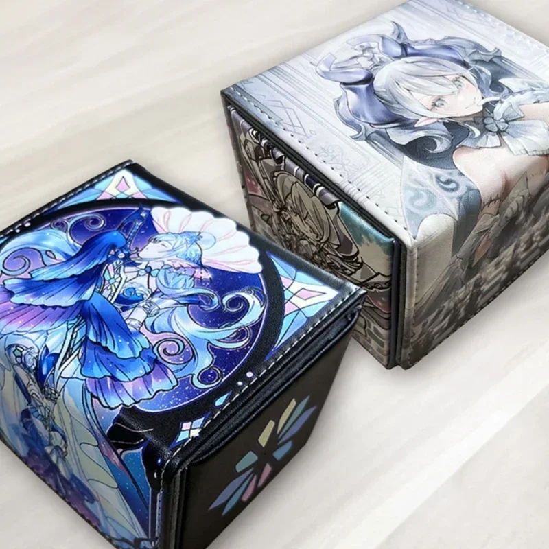 DIY Homemade Yu-Gi-Oh! Tearlaments Merrli PU leather Card box Anime Game Peripheral Collection Christmas Present