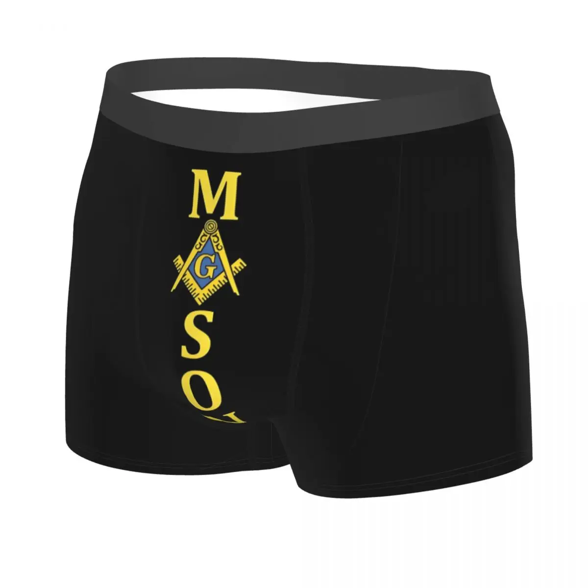 Custom Cool Freemason Mason Symbol Boxers Shorts Panties Men's Underpants Stretch Classic Masonic Freemasonry Briefs Underwear