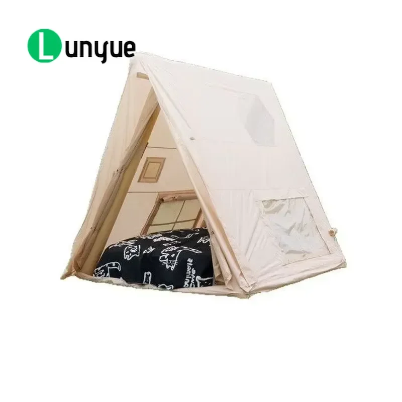 Lightweight Inflatable Camping Tent Oxford Cloth Sunscreen Waterproof Hut For Outdoor Overnight Camping Portable Shelter