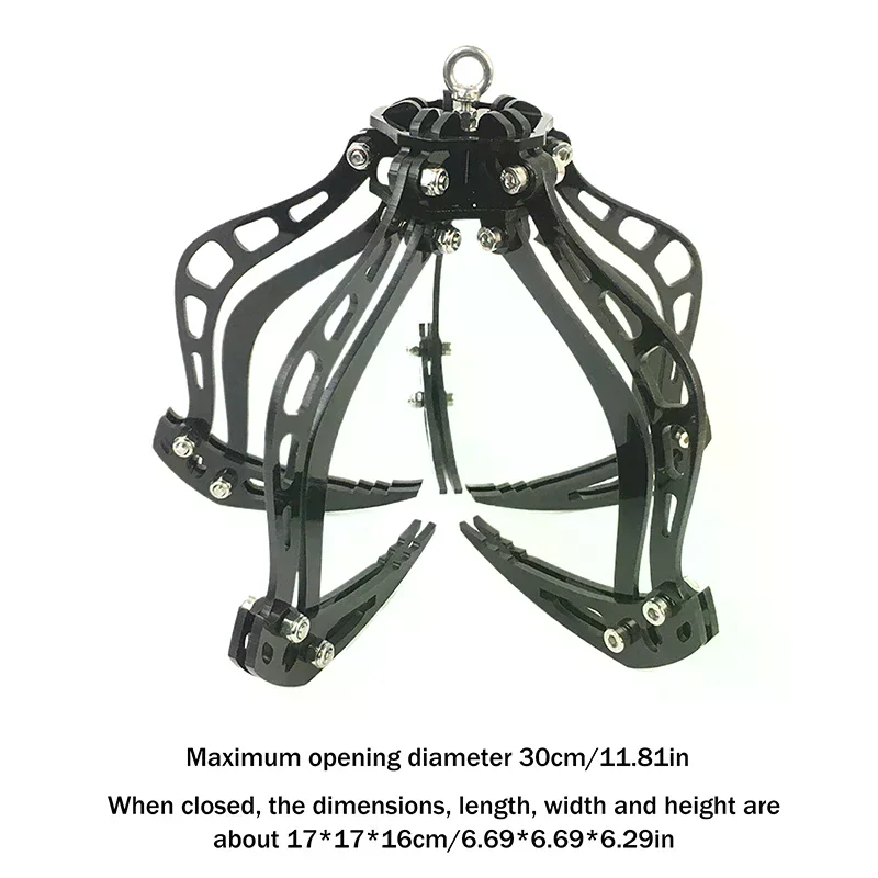 구조 드론 로봇 그랩핑 훅; 쿼드콥터 추출 클로 로봇 암.