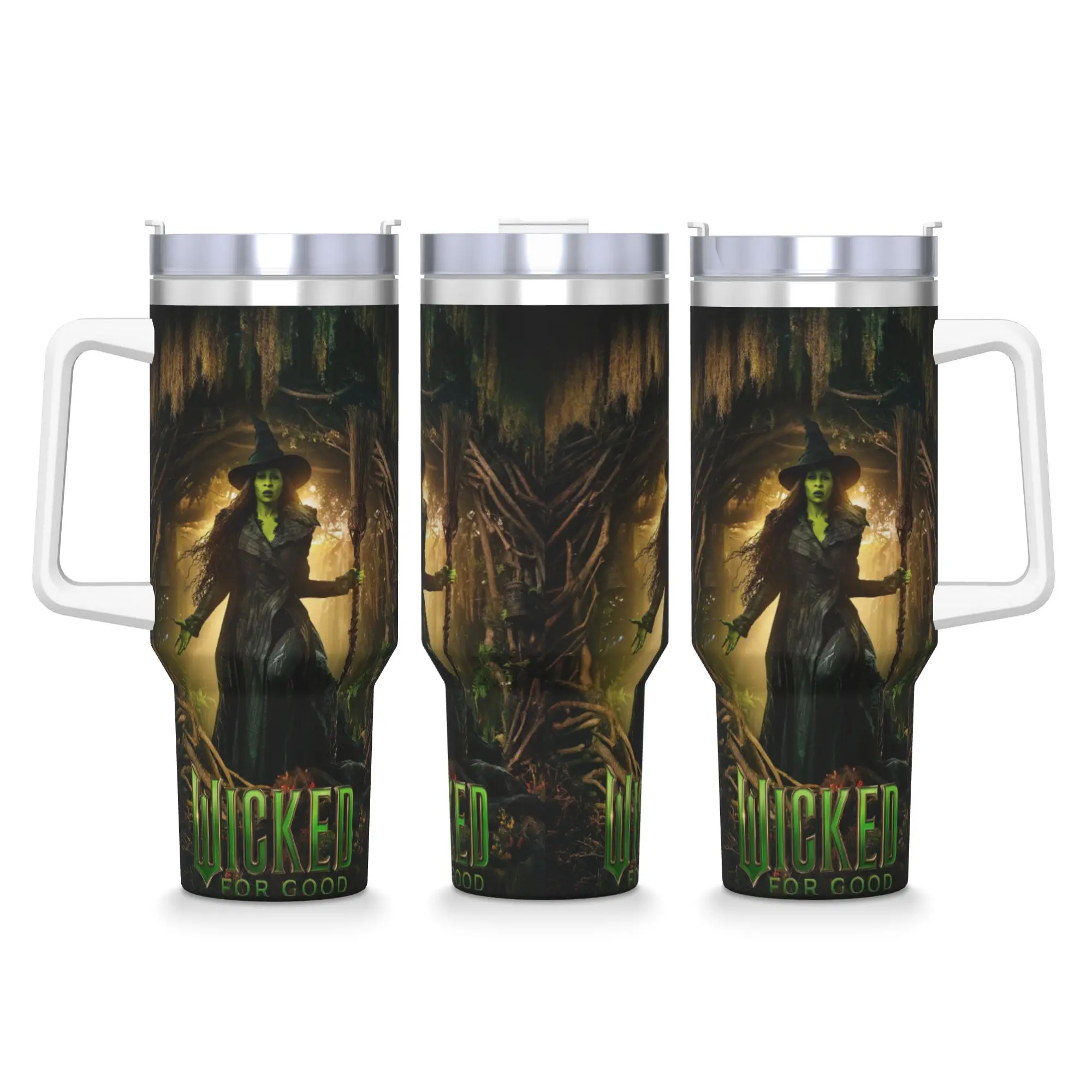

Stainless Steel Tumbler Wicked For Good Elphaba 2025 Film Mugs Cup With Straws Driving Hot Drinks Water Bottle Thermal Cups