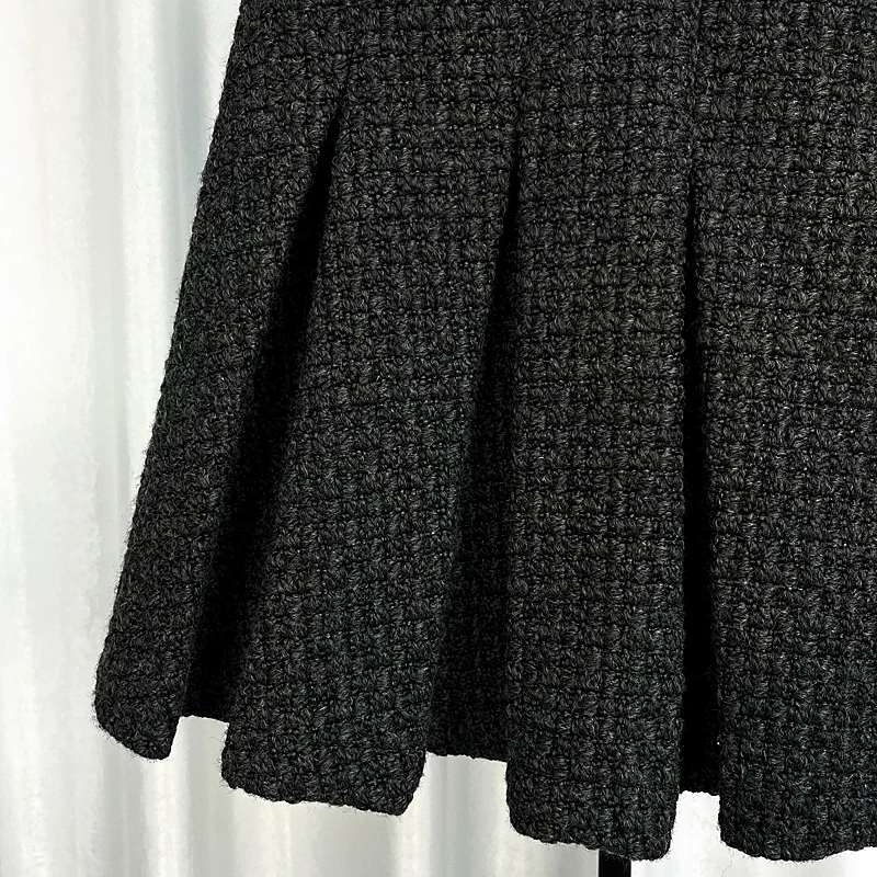 슬림 플리츠 스커트, 작은 향기 스타일, 패셔너블하고 우아함, 연예인 기질, 신작