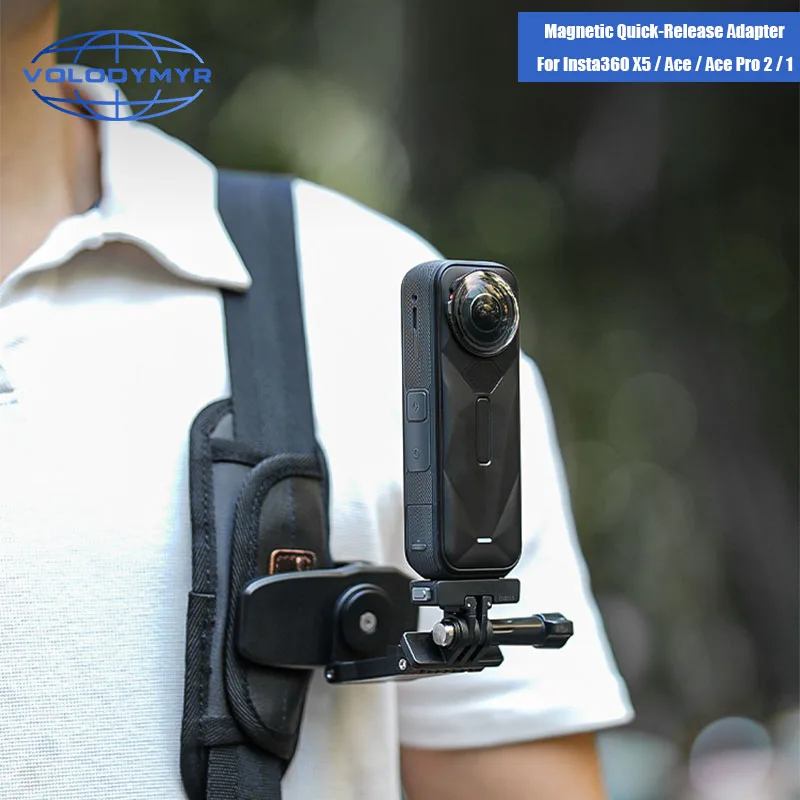 

VOLODYMYR Magnetic Quick Release Adapter for Insta360 X5/Ace Pro 2/Ace Pro/Ace Action Camera Mount for Selfie Stick Accessories