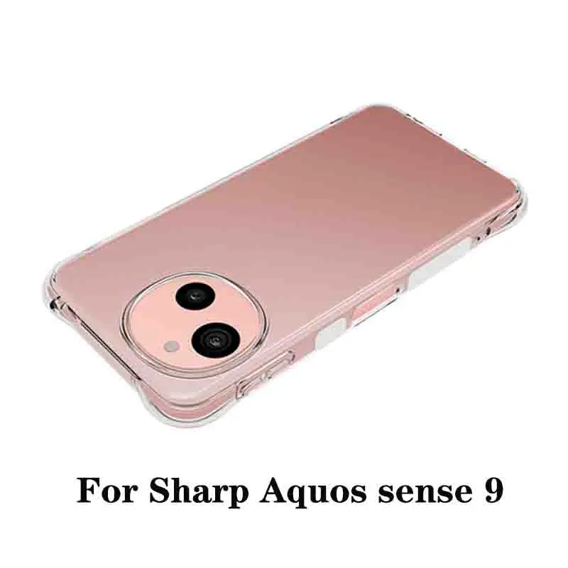 لشارب Aquos Sense 9 SH-M29 حافظة وسادة هوائية وسادة هوائية مقاومة للصدمات واضح سيليكون غطاء من البولي يوريثان جراب هاتف لشارب Aquos Sense9 #5