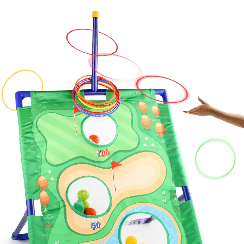 3-in-1 golfset voor kinderen Leuke voetbal Indoor Outdoor Games Gooien Zandzakspel Ouder-kind Interactief sportspeelgoed Kinderen Cadeau