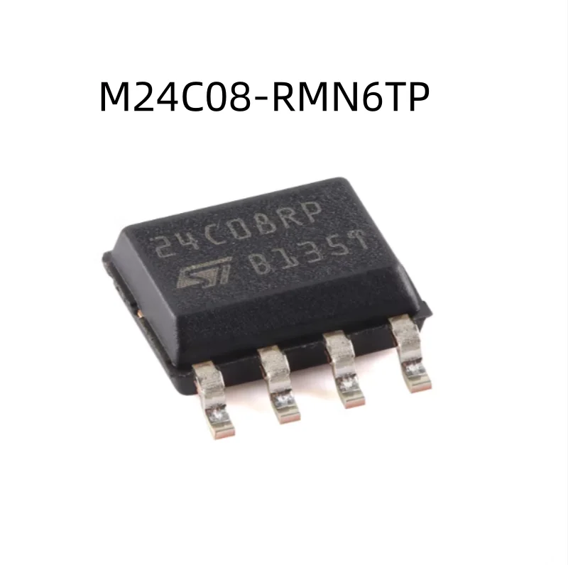 10PCS M24C08-RMN6TP Silkscreen 24C08RP SOP8 Serial I2C Bus EEPROM Chip