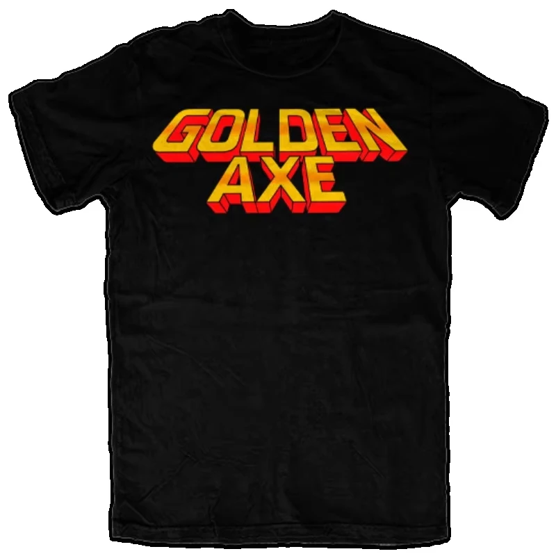 Golden Axe Retro Arcade Graphic T Shirt Men Classic 80s Beat 'Em Up Game Cotton Short Sleeve Oversized Unisex Comfortable soft