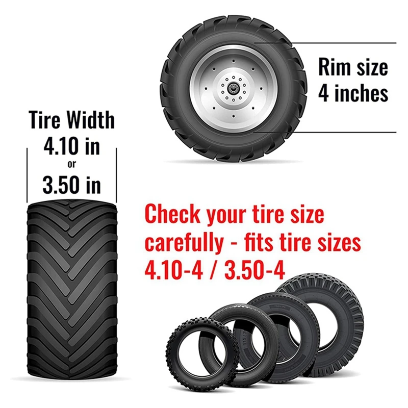 2X 4.10/3.50-4 Inner Tube For Wheelbarrows, Tractors, Mowers, Carts Electric Three-Wheel Four-Wheel Scooter ATV