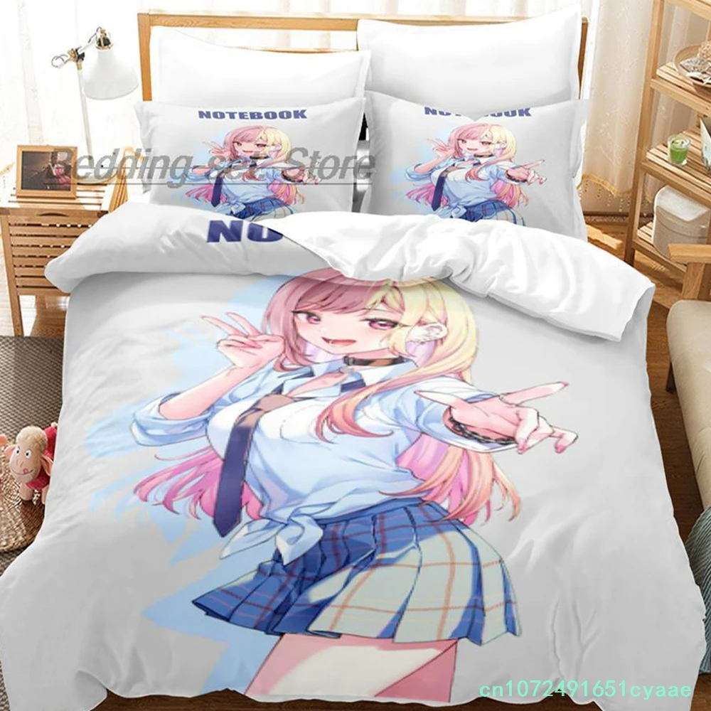 My Dress Up Darling Bedding Set Single Twin Full Queen King Size Bed Set Aldult Kid Bedroom Duvetcover Sets 3D Print Anime 2022