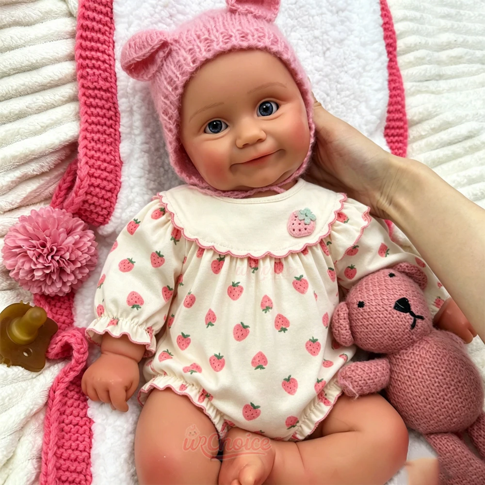 50cm Chubby Open Eyes Girl Flexible Silicone Reborn Baby Maddie Realistic Detail Features Doll For Teaching Display Toy