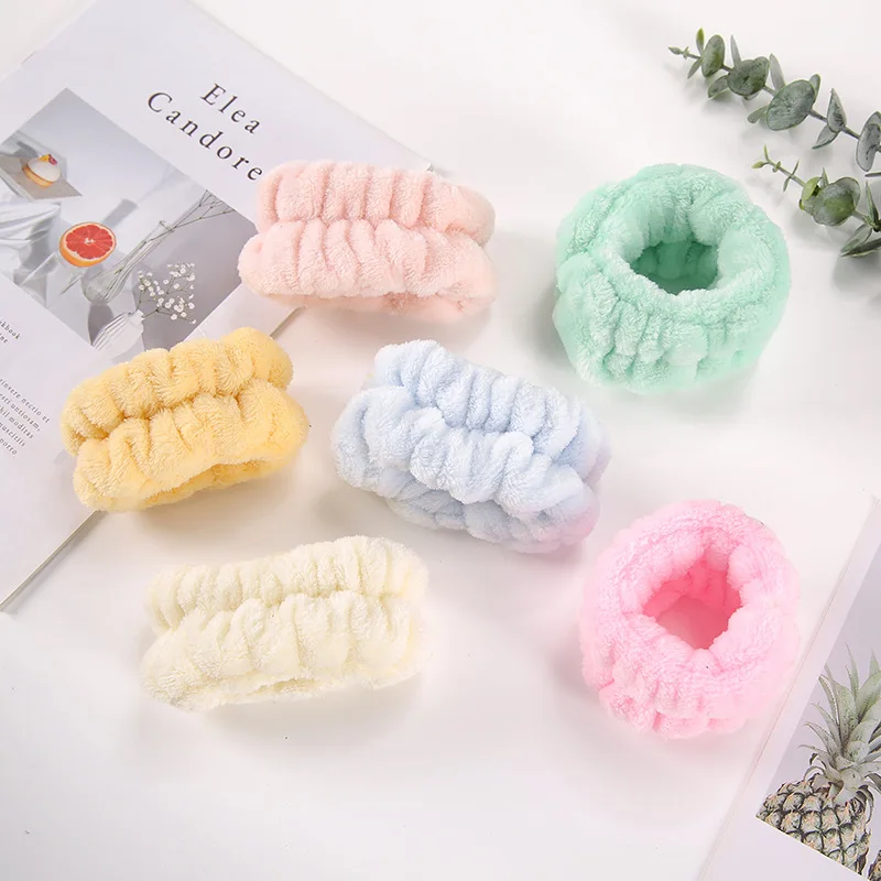 Wash Face Headband for Women Girls Puffy Hair Band Makeup Bubble Retro Terry Cloth Headbands Hair Accessories Headwear