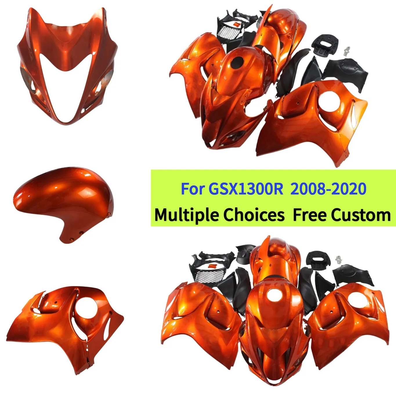 Orange Fairing Kit For Suzuki Hayabusa GSXR1300 GSX-R1300 2008 - 2020 2009 2012 ABS Plastic Motorbike Bodywork Set