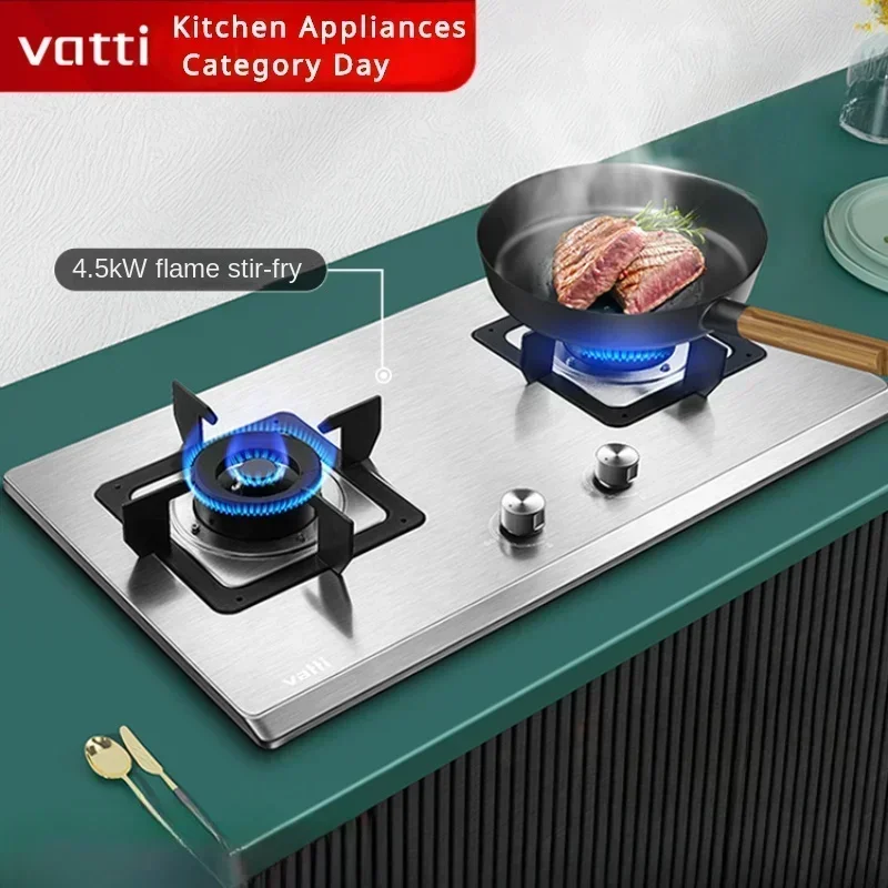 Vantage Stainless Steel  Double Stove Household Embedded Gas Stove Natural Gas Liquefied Gas Stove газовая плита  estufa