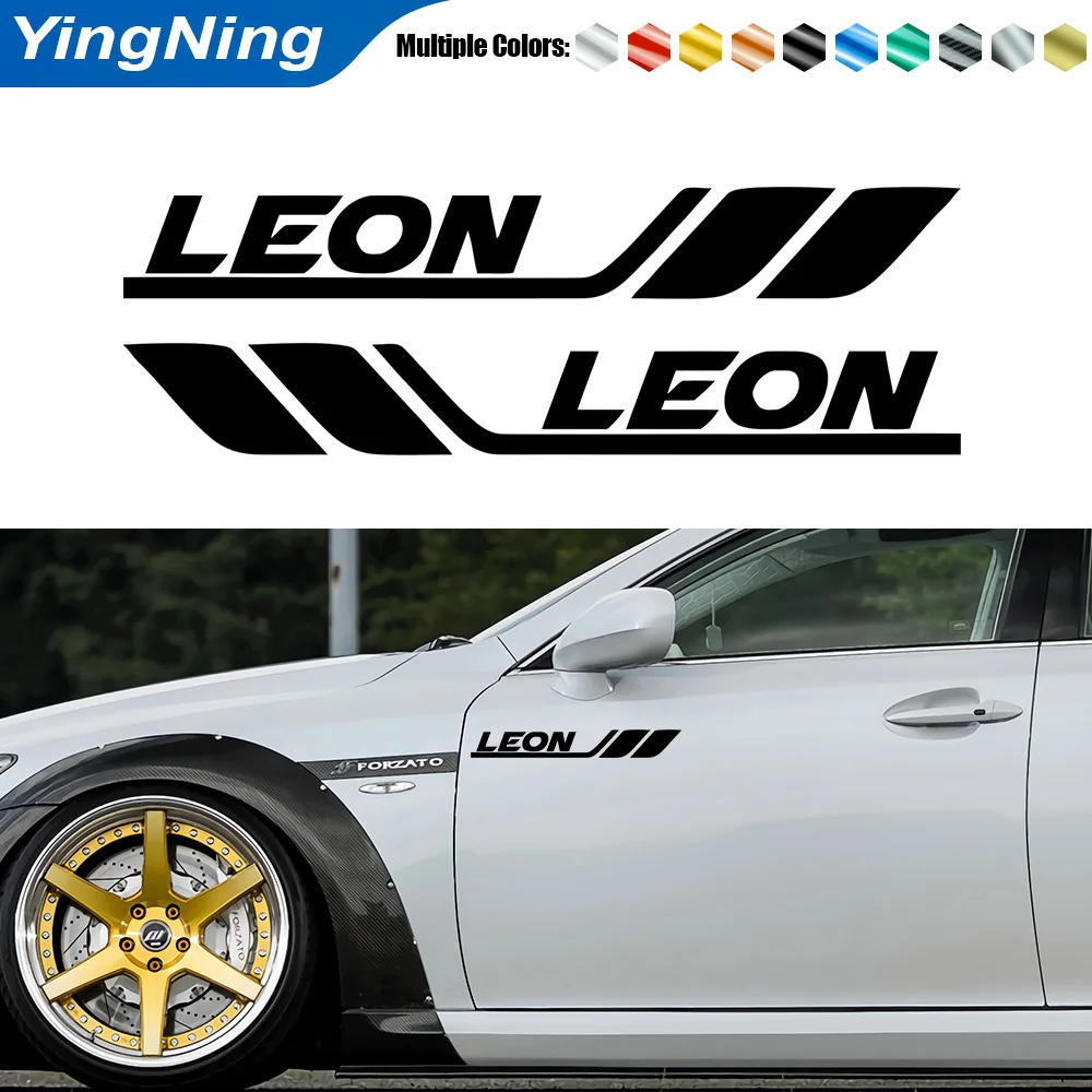 

2pcs Car Small Stickers Vinyl Car Body Creative Car Fender Decorative Leaf Door Decal Sticker For Seat LEON Auto Accessories