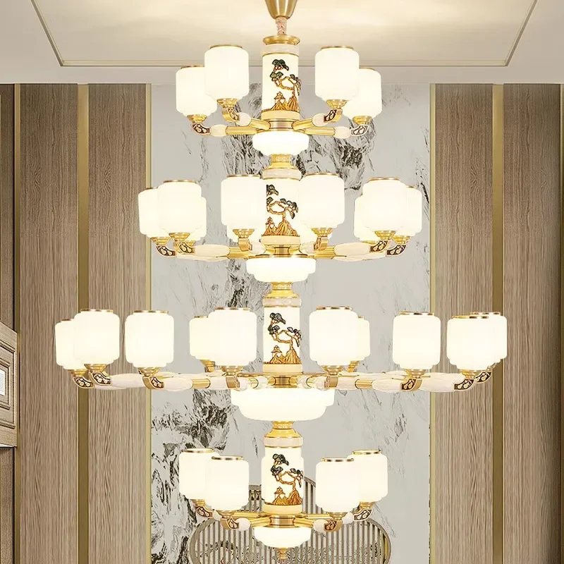 for Duplex Villa Living Room Chandelier 2025 New Modern Simple Hall Main Light Dining Room Bedroom Light Zhongshan Lighting