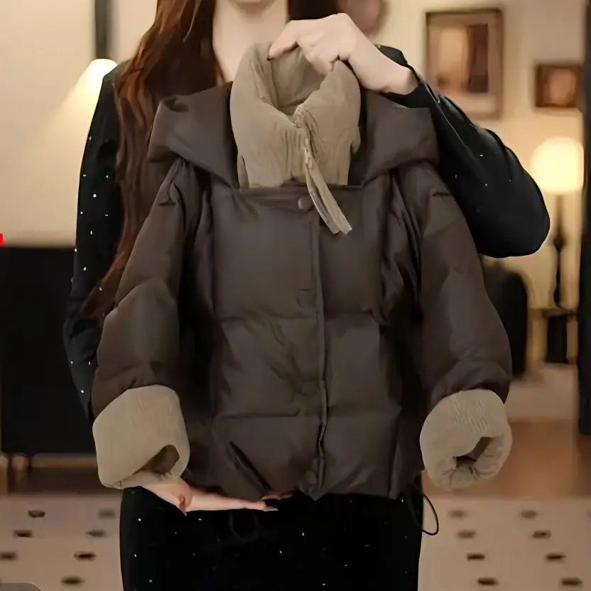 

Зимний теплый модный плотный комплект из двух предметов для маленьких мальчиков и девочек, хлопковое снежное черное пальто с капюшоном, куртка, детская повседневная верхняя одежда