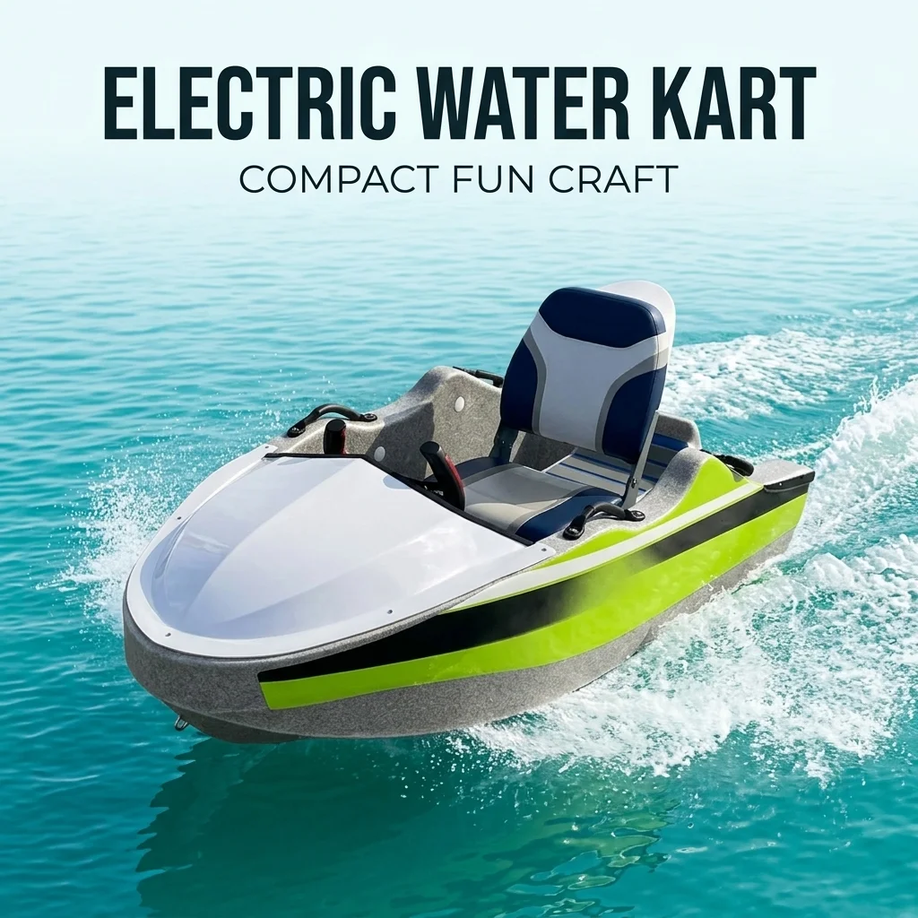Wholesale Fast Speed Electric Water Kart Lithium Jet Ski Boat Single Seat Compact Fun Craft Green Go Karting Go-Kart