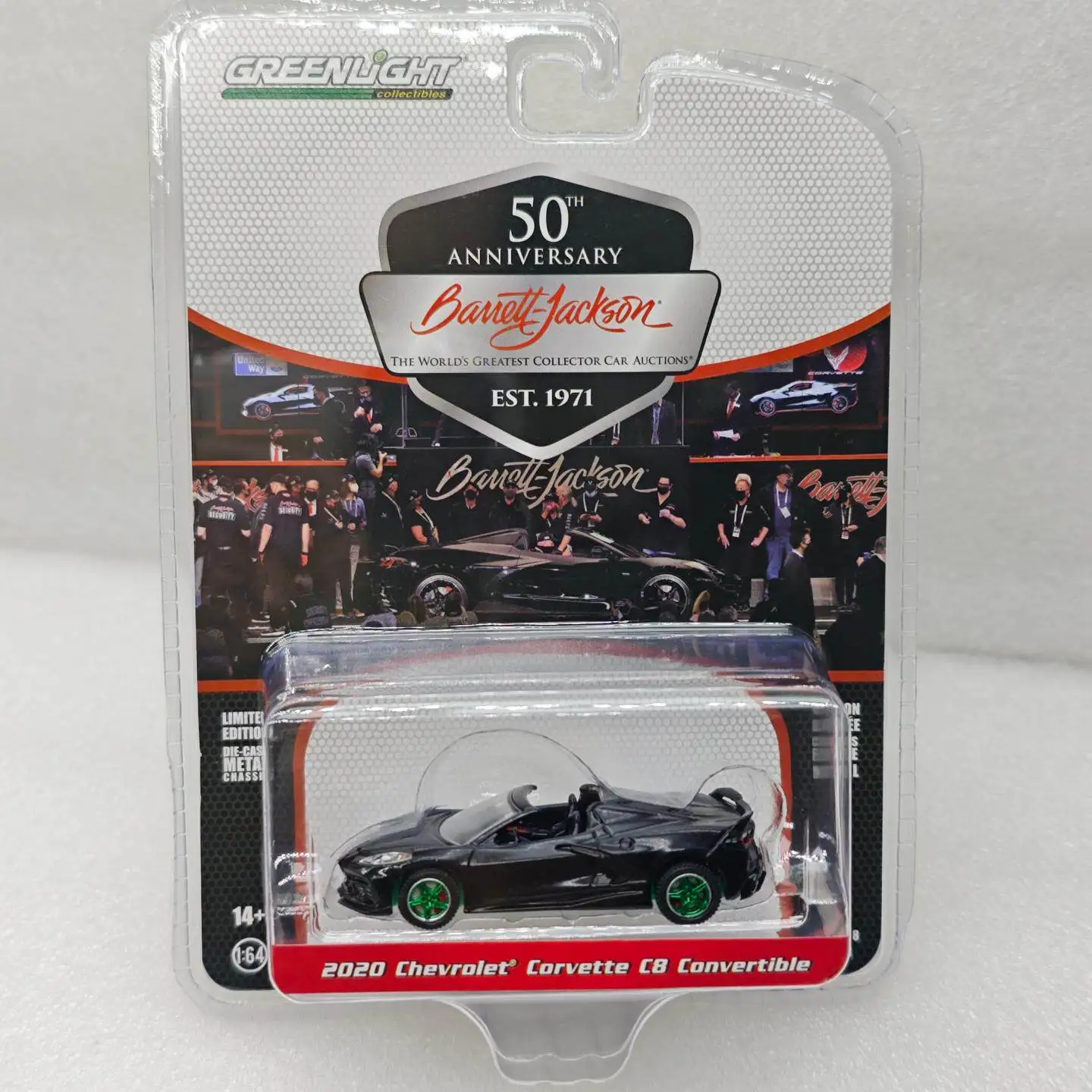 

GreenLight 1:64 2020 Corvette C8 Convertible, Green Diecast Alloy Car Model Collectible