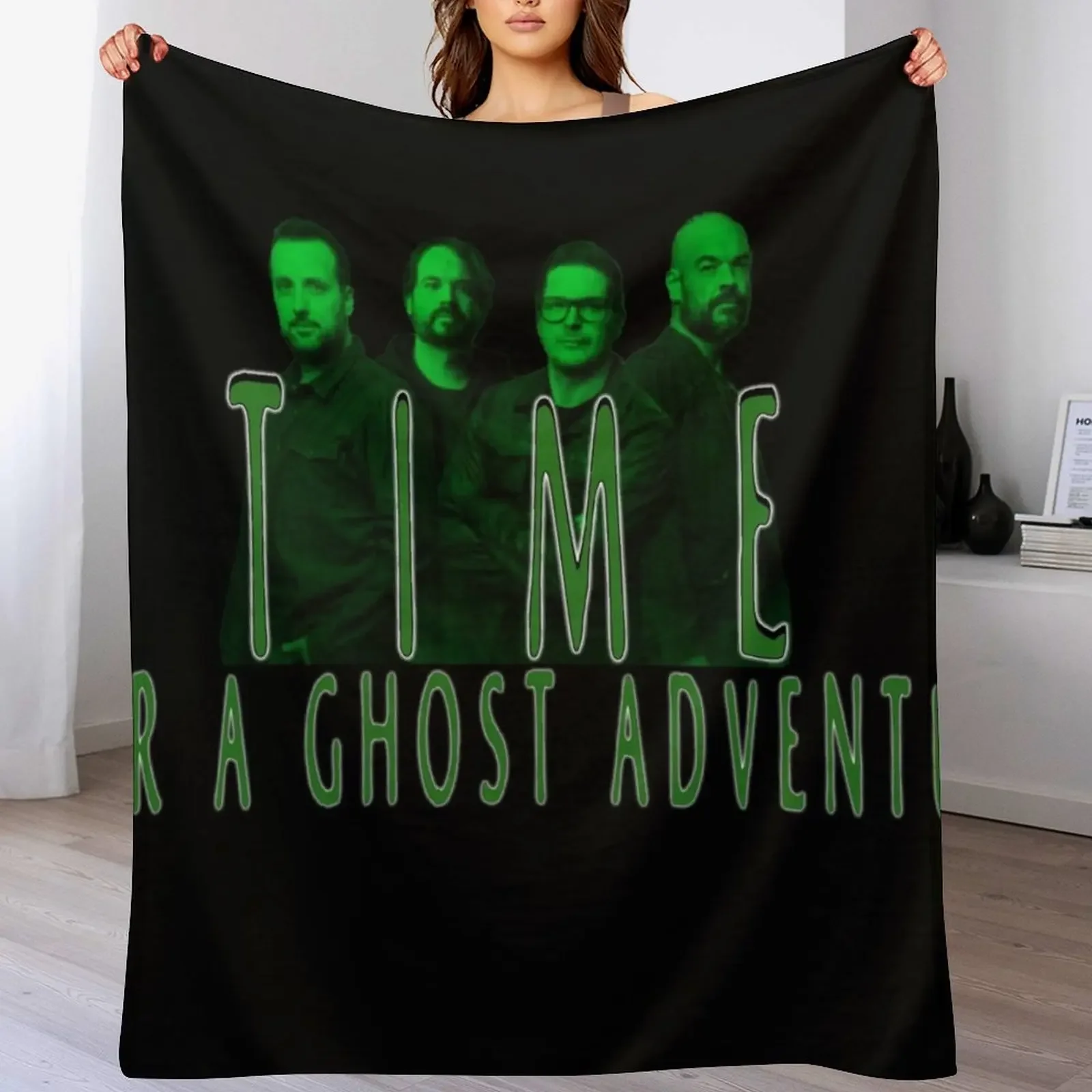 New TIME FOR A GHOST ADVENTURE Throw Blanket Reusable Durable Soft Blanket for All Seasons