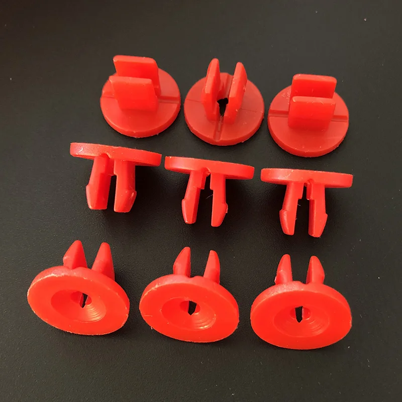 Auto Nut Grommet Clips Bigs 9mm hole For Ford 1019377 Red Plastic Fixed Grommet Car Fastener Plastic Fastener Clips 20/30//50PCS