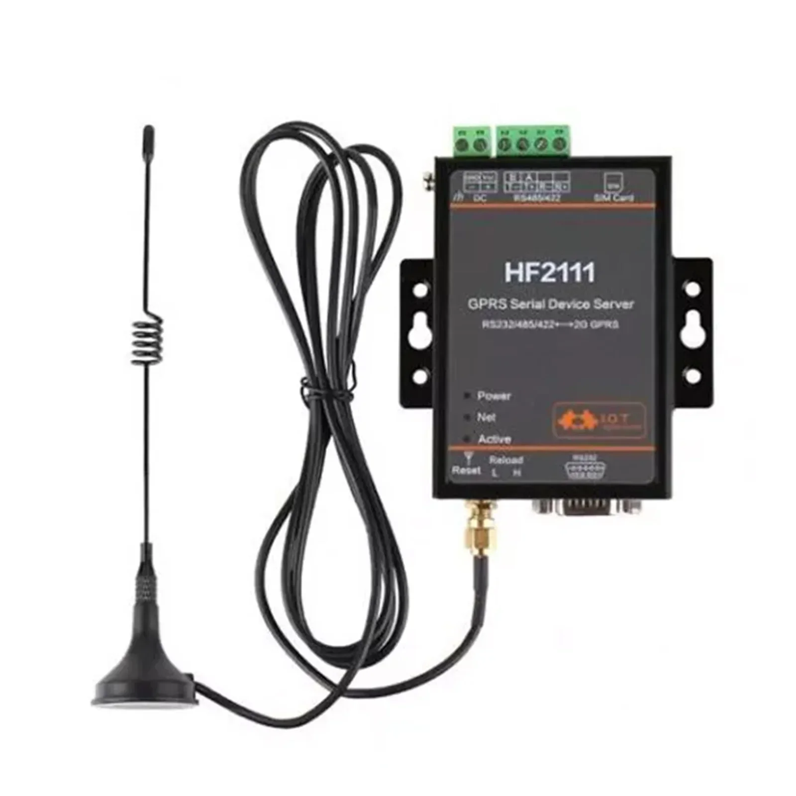 

For Industrial Applications GPRS Serial Server For Data Transmission DC 5~36V Input Voltage Dual RS232/485/422