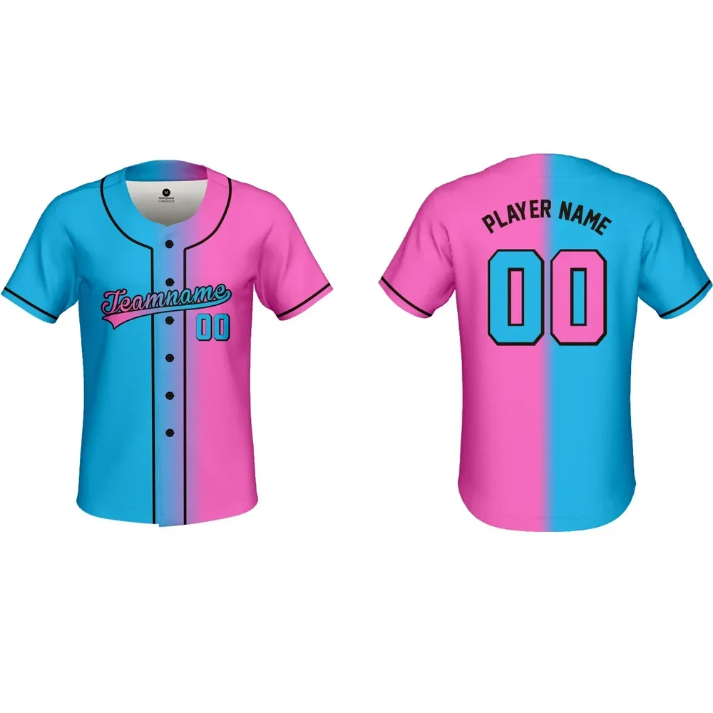 Custom Unique Baseball Jerseys Sulimation Printing Team Name Number Fashion Baseball Shirt Softball Game Training Clothes