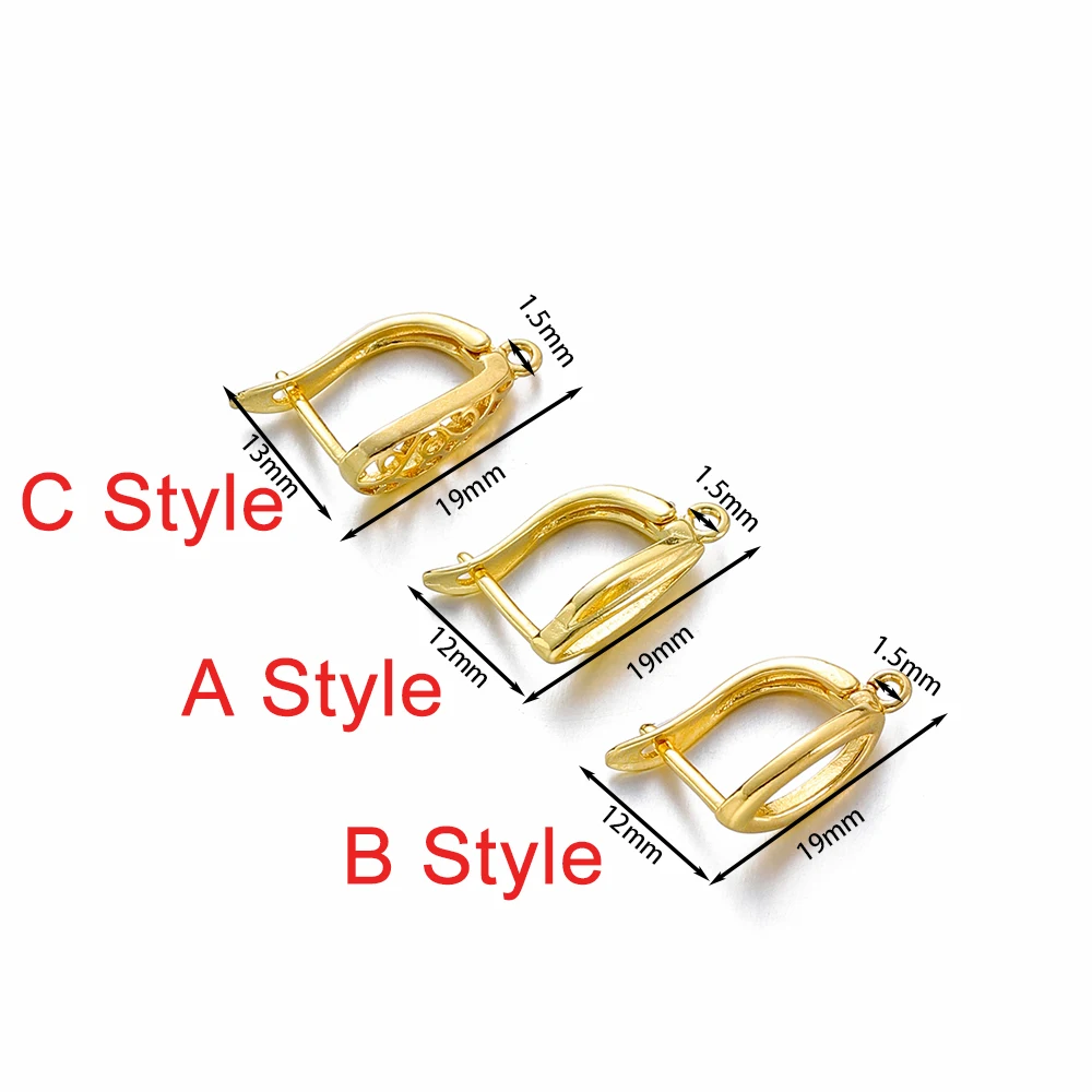 10 Teile/los 19mm Französisch Hebel Ohrring Haken Draht Einstellungen Basis Hoops Ohrringe Erkenntnisse für DIY Schmuck Machen Liefert – Detail 2