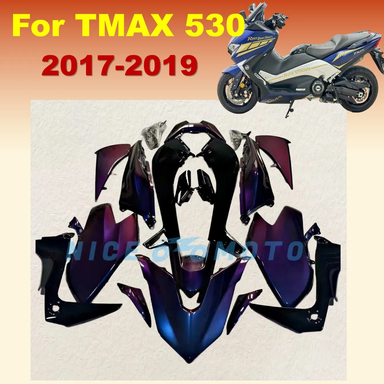 Gradient Colour Injection Fairings Kits For YAMAHA TMAX530 2017 2018 2019 TMAX 530 17 18 19 T-MAX530 Motorcycle Fairing