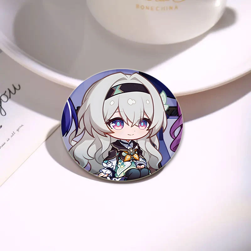 Adventure Games Genshin Impact Pins Round Cartoon Handmade Brooches for Anime Collection Badge Decoration Gift Accessory