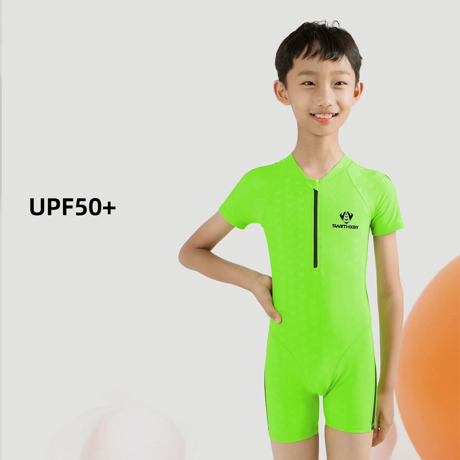 Kids Outdoor WaterProof Surfing Beach Competitive Knee Length SwimSuit One Piece Professional Quick-Dry Sports Bathing SwimWear - Image 2