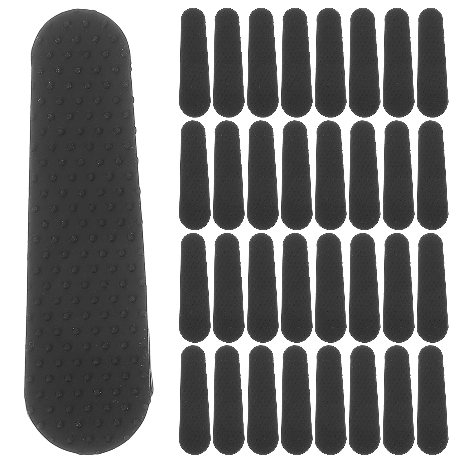 

100pcs Slip Wooden Hangers Grips Non-Skid Hanger Grip Strips Adhesive Silicone Strips Clothes Rack Non Skid Stickers Home Use