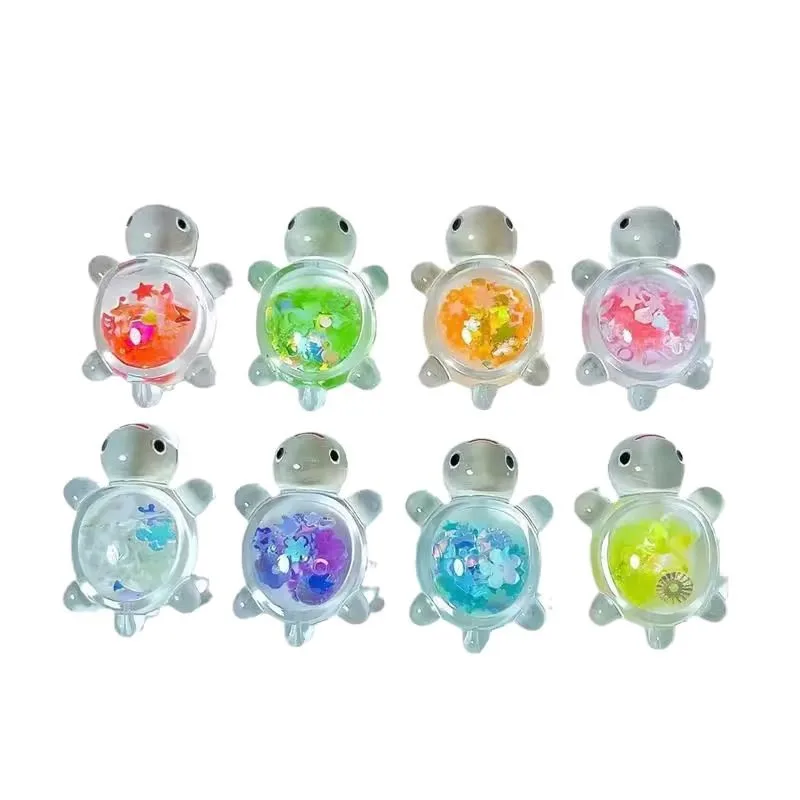 10-50pcs 2025Party Favors Mini Luminous Transparent Turtle Cute Cream Glue Accessories Student Party Desktop Decoration Toys image 5