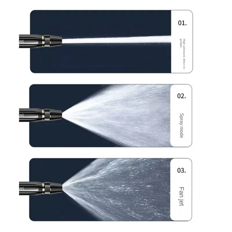#High-Pressure Water Gun Set Pet Bathing Household Car Wash Water Black Car Wash Nozzle Diamond Water Watering Pipe Car Wash Gun