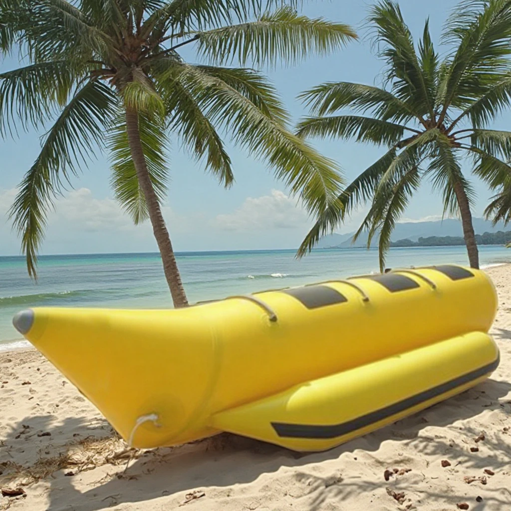 

Durably Fun Inflatable Banana Boat For Paddling Adventures Sea Water Play Equipment