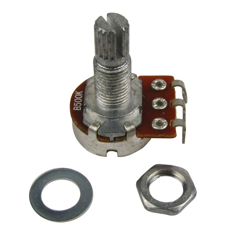 110 Pcs Accessories: 10 Pcs Guitar Small Size Pots B500K Potentiometers & 100Pcs Guitar Fingerboard Inlay Neck Side Dot